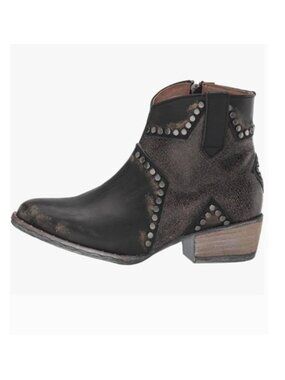 Corral Boots Women's Black Star Inlay Studs Ankle Boots Size 6